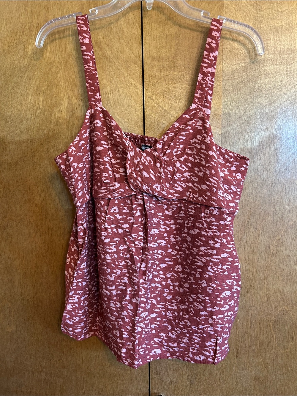 Simply Vera Vera Wang Women’s Printed Tank Top - Rust Pink